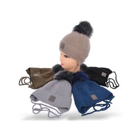 Фотография Шапка детская зимняя на мальчика WJ001-2 на флісі mix р.48-52 "Angelica" недорого оптом от прямого поставщика