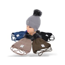 Фотография Шапка детская зимняя на мальчика WJ001-3 на флісі mix р.48-52 "Angelica" недорого оптом от прямого поставщика
