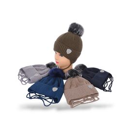 Фотография Шапка детская зимняя на мальчика WE001-1 на флісі mix р.48-52 "Angelica" недорого оптом от прямого поставщика