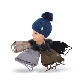 Фотография Шапка детская зимняя на мальчика WI001-1 на флісі mix р.46-50 "Angelica" недорого оптом от прямого поставщика