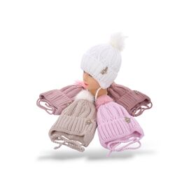 Фотография Шапка детская зимняя на девочку WU001-6 на флісі mix р.50-54 "Angelica" недорого оптом от прямого поставщика