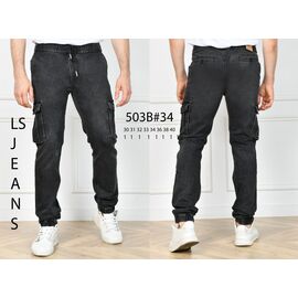 Фотография Джинсы мужские 503B black р.30-40 "God Baron" недорого оптом от прямого поставщика