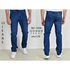 Фотография Джинсы мужские 361-1 blue р.32-38 "God Baron" недорого оптом от прямого поставщика