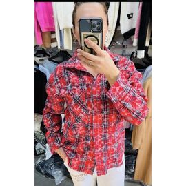 Фотография Рубашка женская 619 red р.S-L "Karon" недорого оптом от прямого поставщика