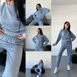 Костюм жіночий 1516 l.blue р.42-48 "BONJOUR" недорого оптом від прямого постачальника