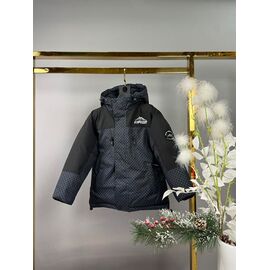 Курка дитяча зимова на хлопчика 25037 black р.122-140 "Delfinka" недорого оптом від прямого постачальника