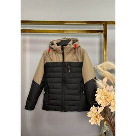 Фотография Куртка детская демисезонная на мальчика WK17 black-beige р.140-164 "Delfinka" недорого оптом от прямого поставщика