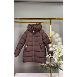 Фотография Курка детская зимняя на девочку YS89 brown р.140-164 "Delfinka" недорого оптом от прямого поставщика