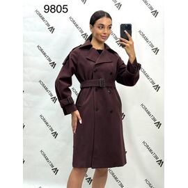 Пальто жіноче 9805 brown р.M-XL "Met&March" недорого оптом від прямого постачальника