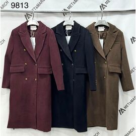 Пальто жіноче 9813 wine р.M-XL "Met&March" недорого оптом від прямого постачальника
