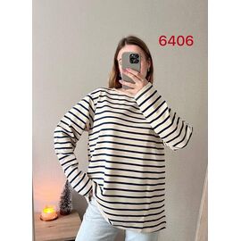 Светр жіночий 6406 beige-navy р.48-52 "FSN" недорого оптом від прямого постачальника
