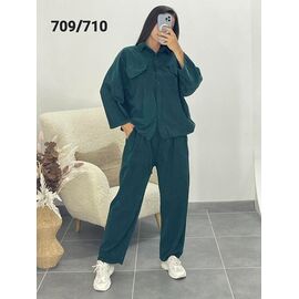 Костюм жіночий 709-710 navy р.52-56 "FSN" недорого оптом від прямого постачальника