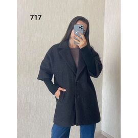 Пальто жіноче 717 black р.46-52 "FSN" недорого оптом від прямого постачальника
