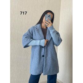 Пальто жіноче 717 l.blue р.46-52 "FSN" недорого оптом від прямого постачальника