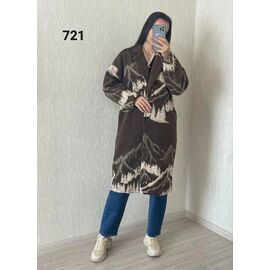 Пальто жіноче 721 khaki р.46-52 "FSN" недорого оптом від прямого постачальника