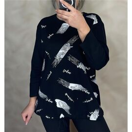 Светр жіночий 27081 black р.52-56 "PULSE" недорого оптом від прямого постачальника