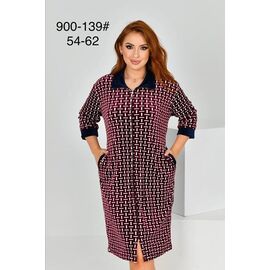 Халат жіночий 900-139 wine р.54-62 "HOME STYLE" недорого оптом від прямого постачальника