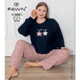 Піжама жіноча 3404 navy р.52-56 "HOME STYLE" недорого оптом від прямого постачальника
