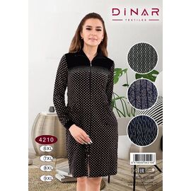 Халат жіночий 4210 black р.58-64 "HOME STYLE" недорого оптом від прямого постачальника