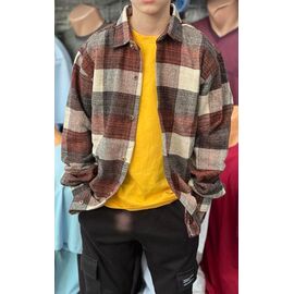 Сорочка підліткова 56605 brown р.13-16 "TURHAN" недорого оптом від прямого постачальника