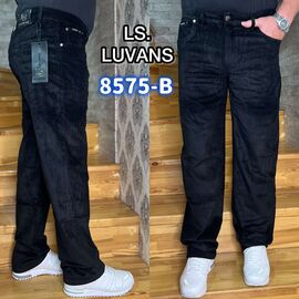 Чоловічі брюки 8575-B black р.32-40 "God Baron" недорого оптом від прямого постачальника