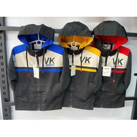 Куртка дитяча демісезонна на хлопчика F278 black-red р.120-160 "Farbique" недорого оптом від прямого постачальника