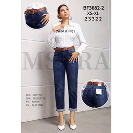 Фотография Джинсы женские BF3682-2 blue р.XS-XL "Miss Kurry" недорого оптом от прямого поставщика