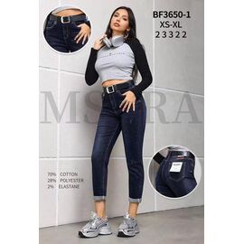 Фотография Джинсы женские BF3650-1 navy р.XS-XL "Miss Kurry" недорого оптом от прямого поставщика