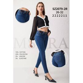 Фотография Джинсы женские SZ2079-2R blue р.26-32 "Miss Kurry" недорого оптом от прямого поставщика