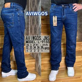 Фотография Джинсы мужские L-9155 blue р.32-38 "God Baron" недорого оптом от прямого поставщика