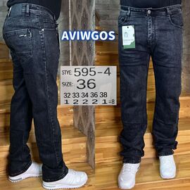 Фотография Джинсы мужские 595-4 black р.32-38 "God Baron" недорого оптом от прямого поставщика