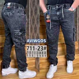 Фотография Джинсы мужские 711-23 blaсk р.29-38 "God Baron" недорого оптом от прямого поставщика