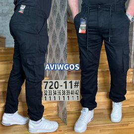 Штани чоловічі утеплені 720-11 blue р.32-42 "God Baron" недорого оптом від прямого постачальника