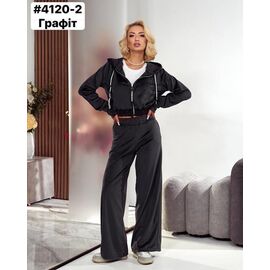 Костюм спортивний жіночий теплий 4120-2 d.grey р.44-50 "FIESTA" недорого оптом від прямого постачальника