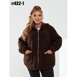 Куртка жіноча демісезонна 432-1 brown р.50-60 "FIESTA" недорого оптом від прямого постачальника