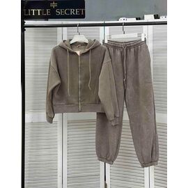 Фотография Костюм спортивный женский 500226 khaki р.S-L "Little Secret" недорого оптом от прямого поставщика