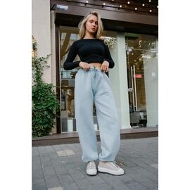 Фотография Штаны спортивные женские тёплые 500231 l.blue р.S-L "Little Secret" недорого оптом от прямого поставщика