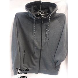 Кофта спортивна чоловіча 2331 d.grey р.M-3XL "WELL" недорого оптом від прямого постачальника