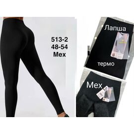 Фотография Лосины женские тёплые 513-2 black р.48-54 "WELL" недорого оптом от прямого поставщика