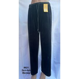 Штани спортивні жіночі 9621 black р.44-50 "WELL" недорого оптом від прямого постачальника