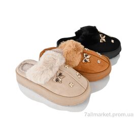 Тапки жіночі для будинку Зима L1865 mix (12 пар р.36-41) "Elmob" недорого оптом від прямого постачальника