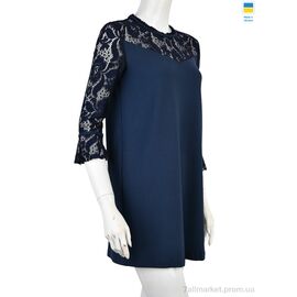 Плаття жіноче Весна/осінь 0809 синій (2 шт. р.сітка34-38) "Vande Grouff" недорого оптом від прямого постачальника