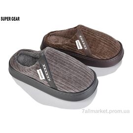 Тапки чоловічі домашні Зима 2513 mix (12 пар р.42-47) "Super Gear" недорого оптом від прямого постачальника