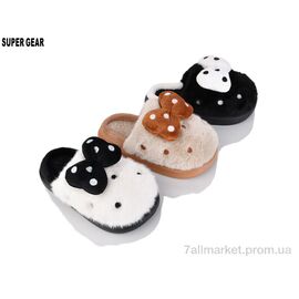Тапки жіночі для будинку Зима 98101 mix (12 пар р.36-41) "Super Gear" недорого оптом від прямого постачальника