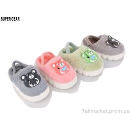 Тапки дитячі домашні Зима 283 mix (12 пар р.22-27) "Super Gear" недорого оптом від прямого постачальника