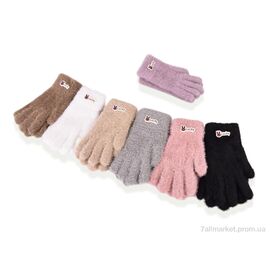 Рукавички для дітей Зима 5008 (норка) mix (12 шт. р.сітка7-9) "TUZZI" недорого оптом від прямого постачальника