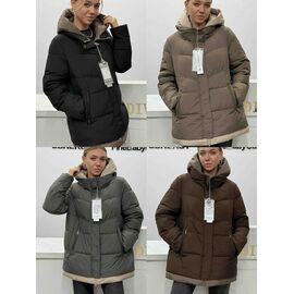 Куртка жіноча зимова 25137 grey р.XL-6XL "Yafeier" недорого оптом від прямого постачальника