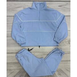 Костюм жіночий теплий YT5484 blue р.48-54 "Annet" недорого оптом від прямого постачальника