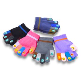 Фотография Перчатки детские унисекс 5104 mix р.4-6 "YLZL" недорого оптом от прямого поставщика