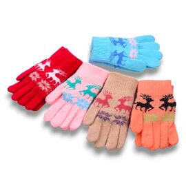 Фотография Перчатки детские унисекс 5605 mix р.3-5 "YLZL" недорого оптом от прямого поставщика